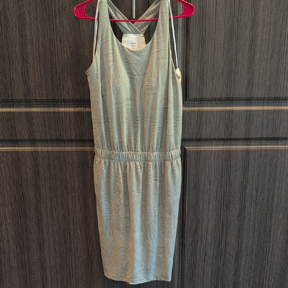 Prana Green Geometric Midi Dress
